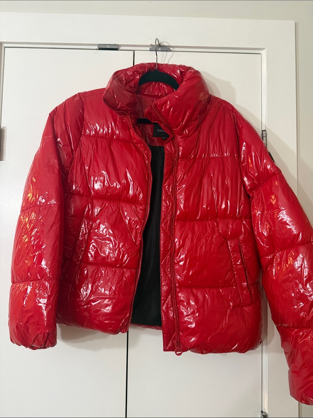 Noize Glossy Red Women's Puffer Jacket